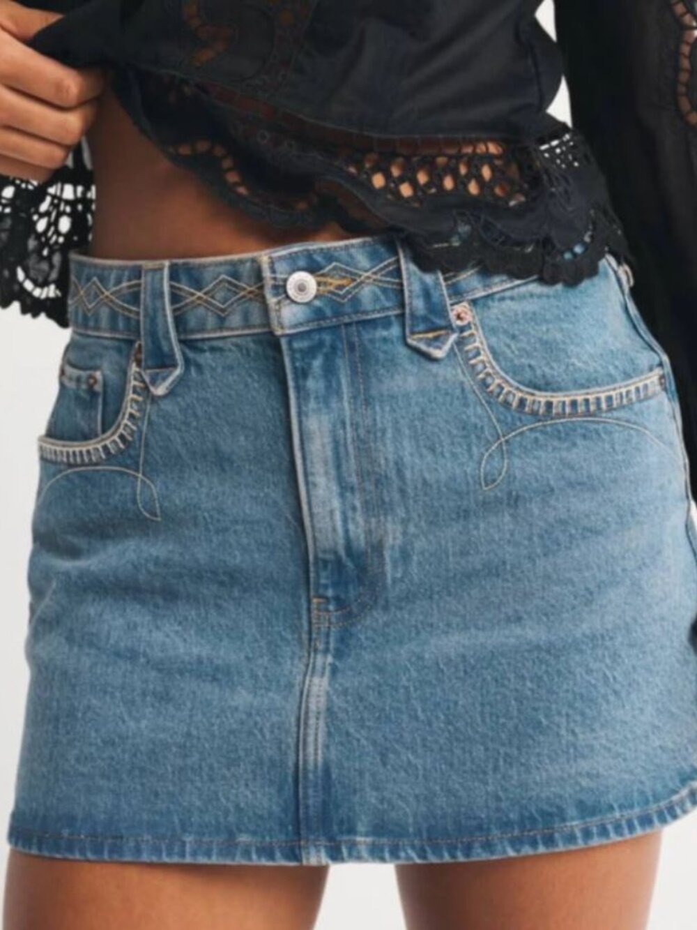 Abercrombie & Fitch x Kemo Sabe Western Mini Skirt | 10/30